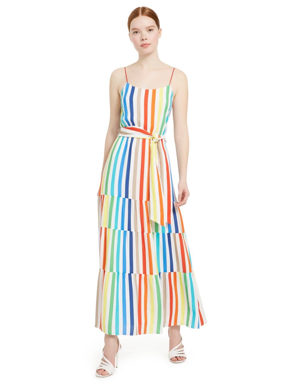 Alice + Olivia Janan Rainbow Stripe Maxi Dress